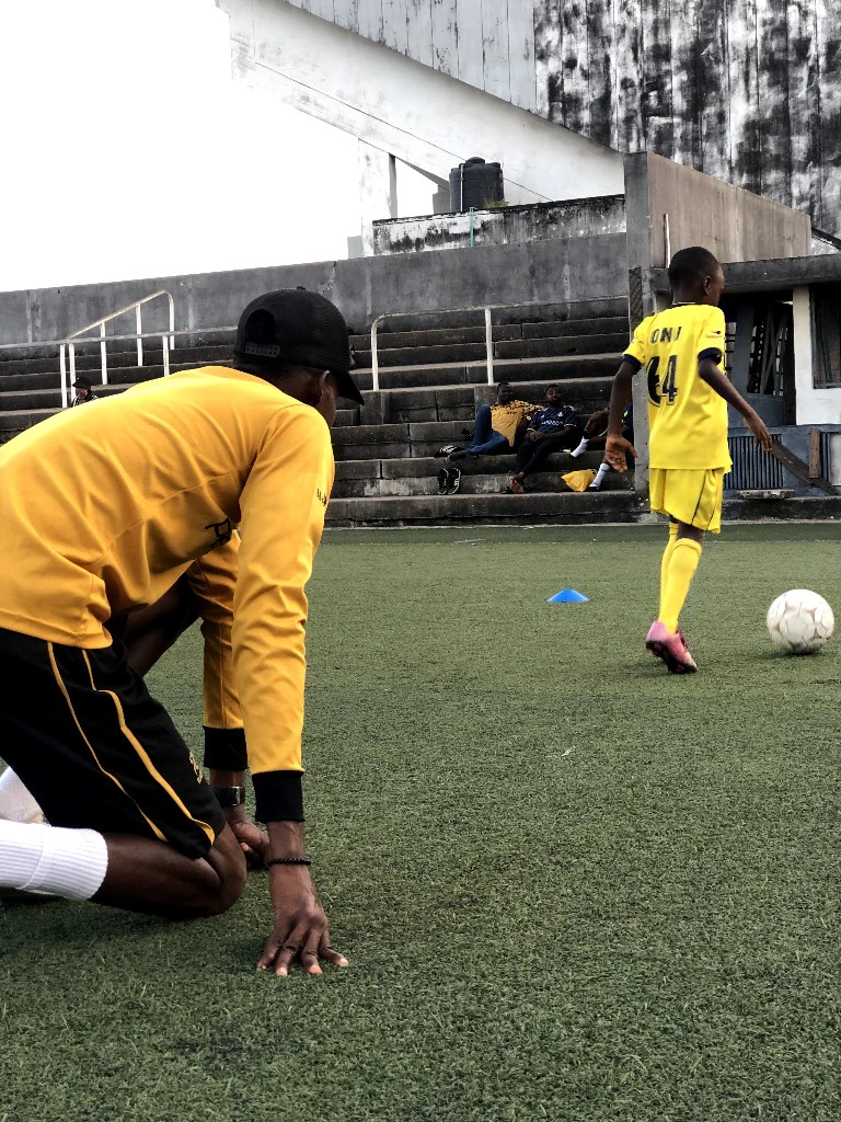 Angel Salt - founder of the F8ballers Football Academy in Lagos, Nigeria