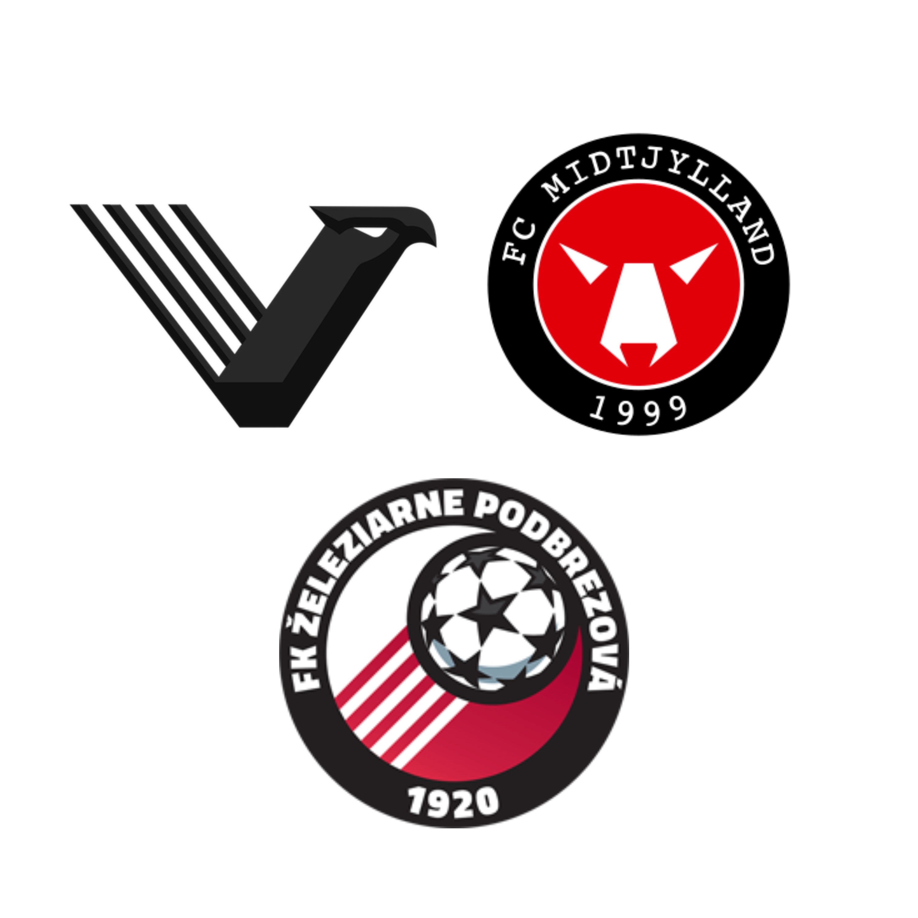 Vancouver FC Logo, FC Midtjylland Logo, FK Železiarne Podbrezová Logo