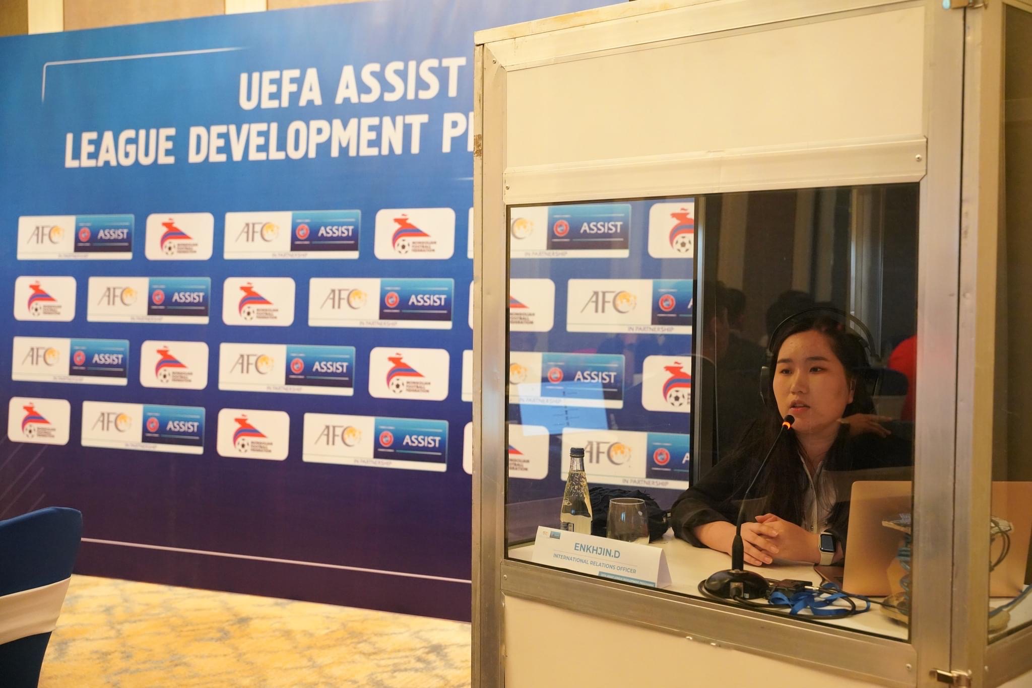Enkhjin Dalaibayar, Mongolian Football Federation, UEFA Assist, International Relations Officer