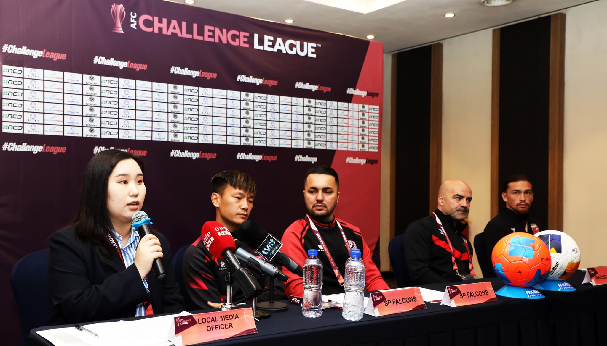 Enkhjin Dalaibayar, Mongolian Football Federation, AFC Challenge League press conference International Relations Officer