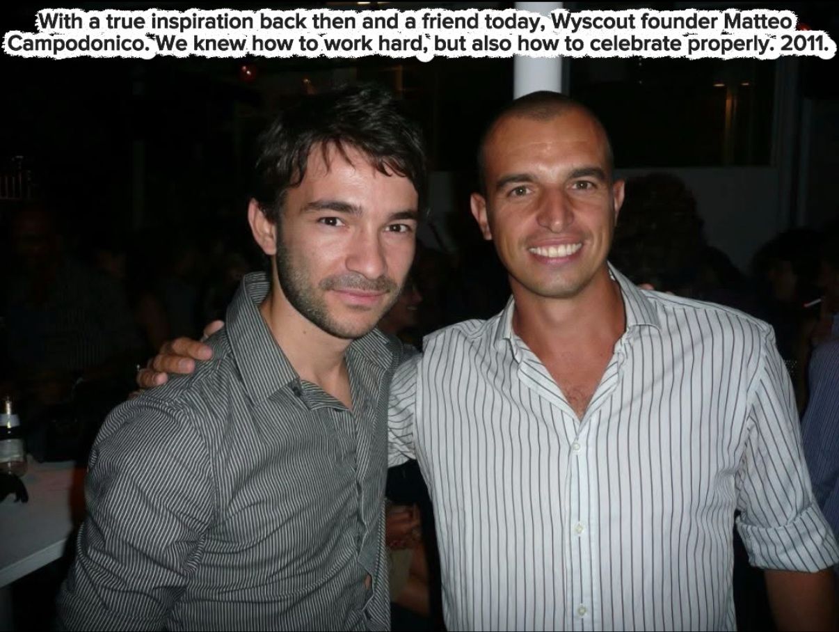Hristo Banchev with Wyscout founder Matteo Campodonico, 2011