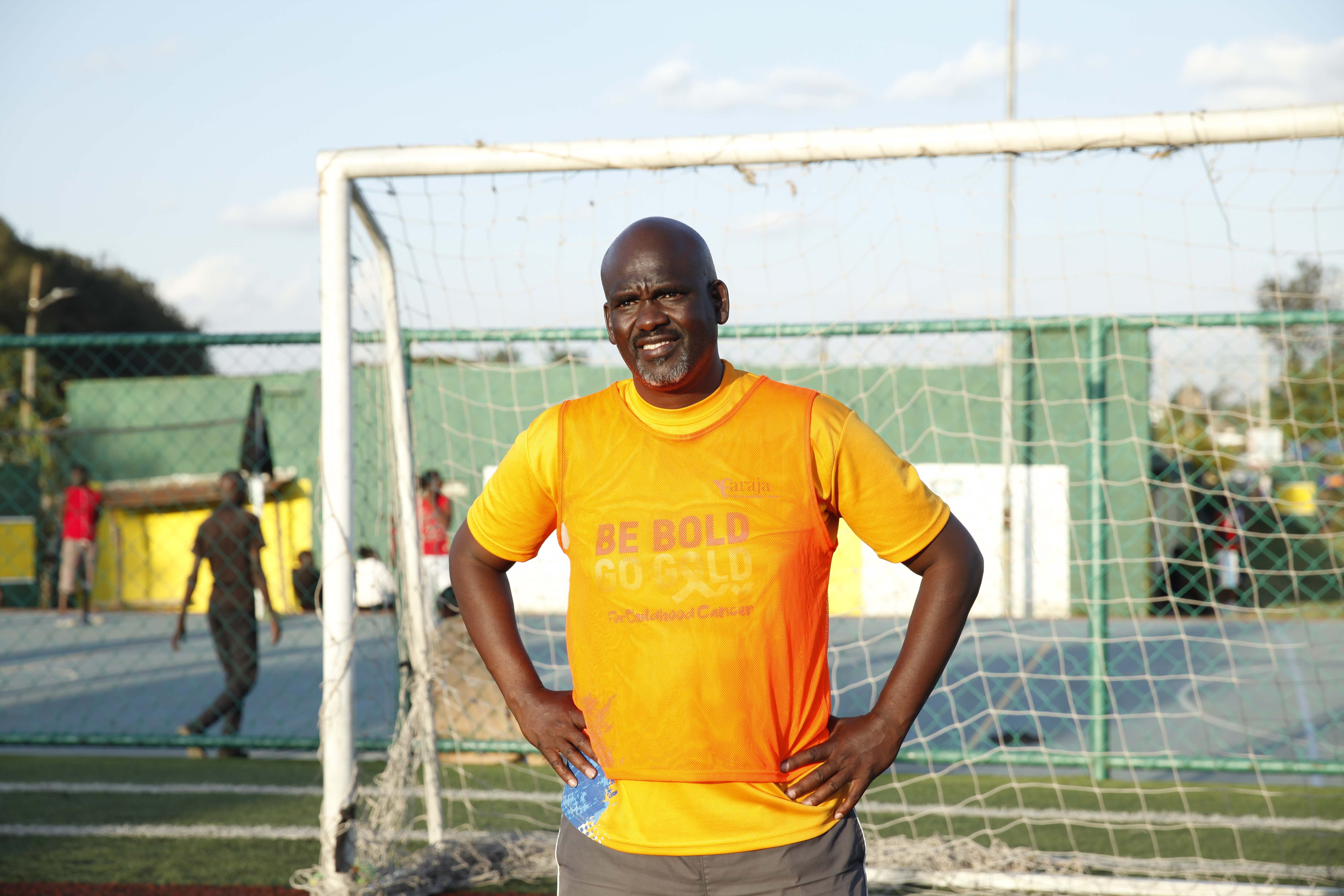 Kenya Walking Football Federation President Kiarie Mwangi at a KWFF event