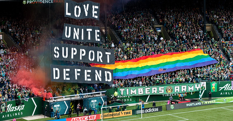 Portland Timbers Army pride tifo