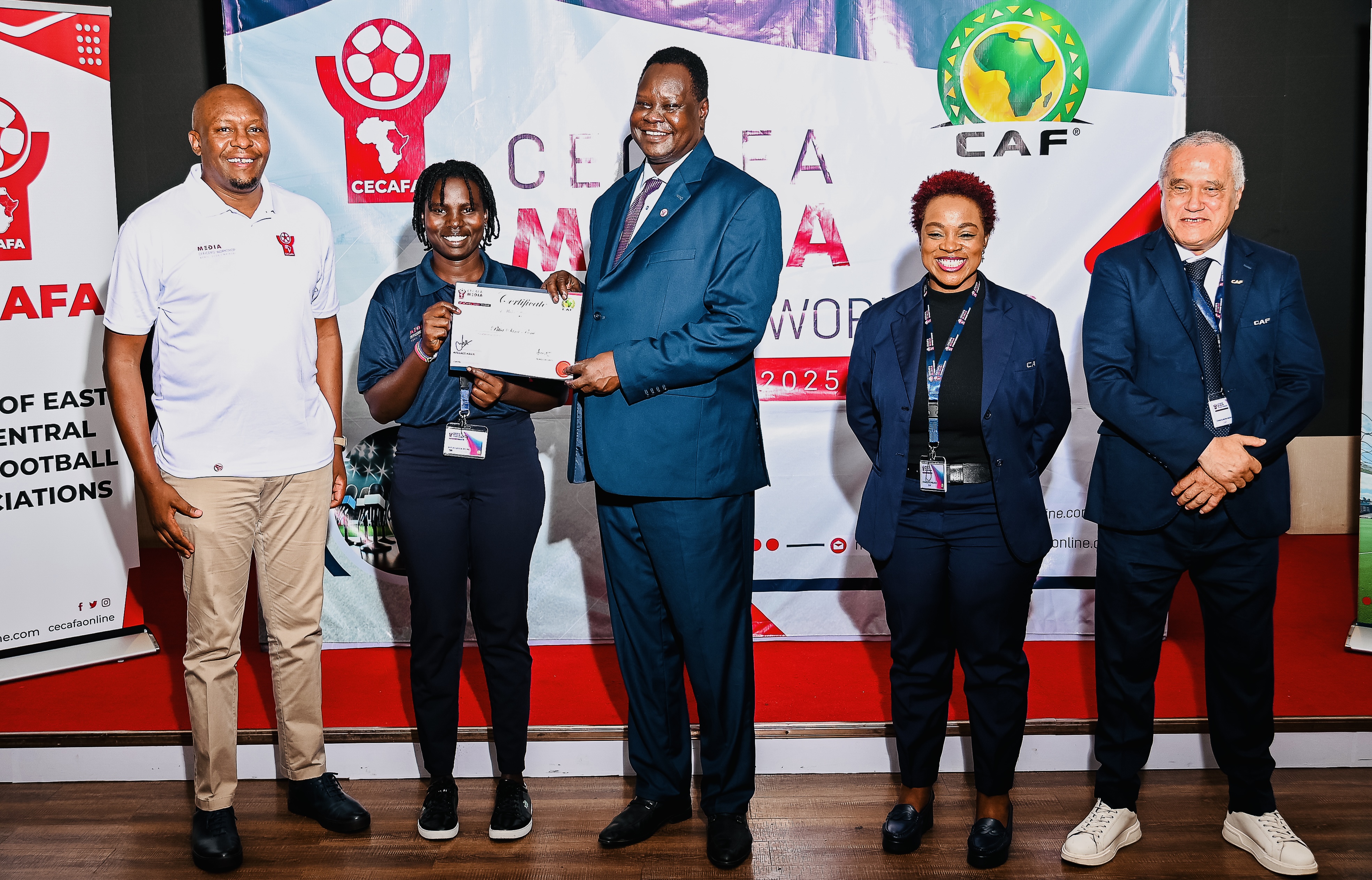 Sarah Poni Jacob, Media Officer at the South Sudan Football Associatio at the CAF/CECAFA training for media officers in Kenya