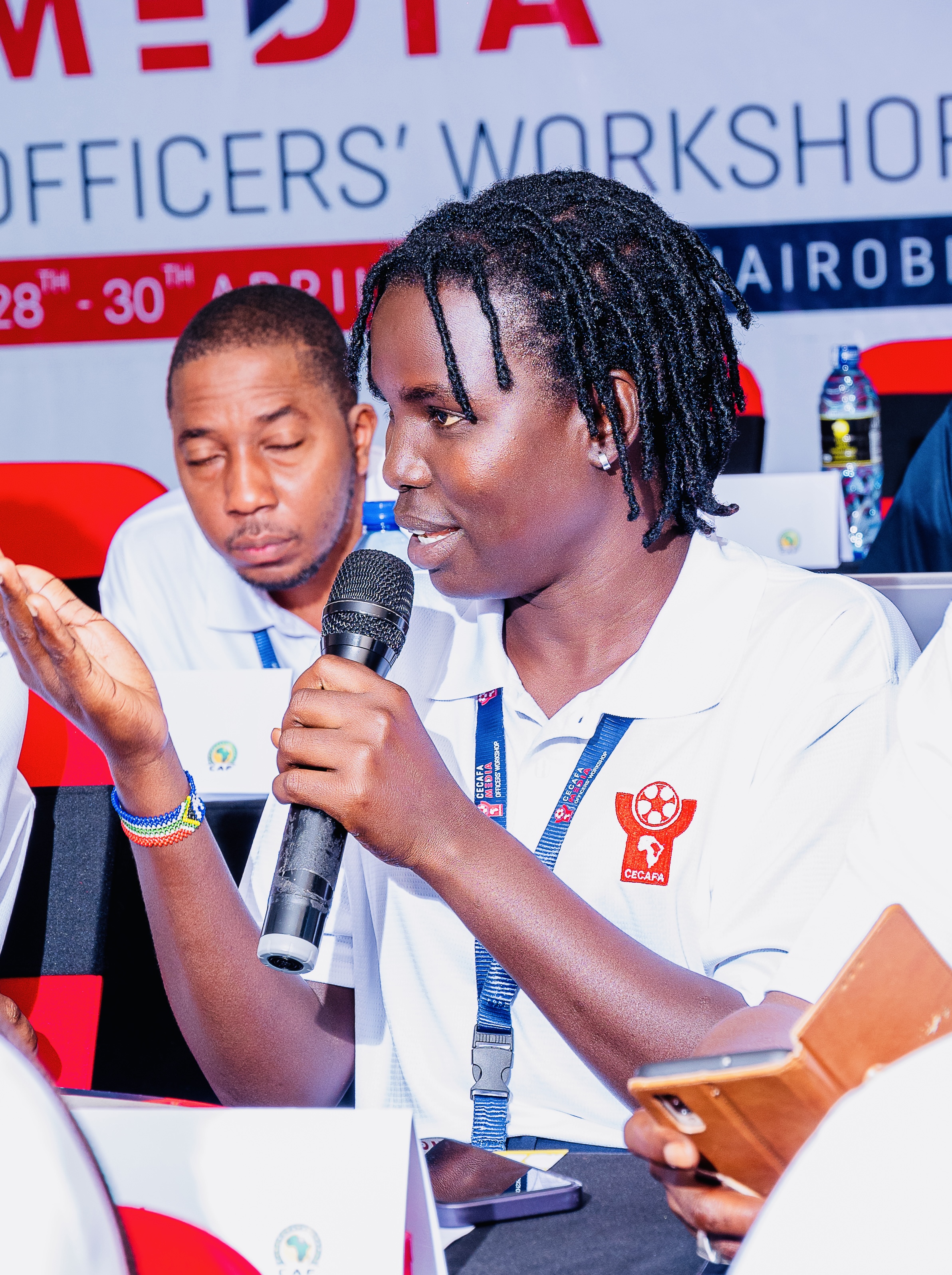 Sarah Poni Jacob, Media Officer at the South Sudan Football Association at the CAF/CECAFA training for media officers in Kenya